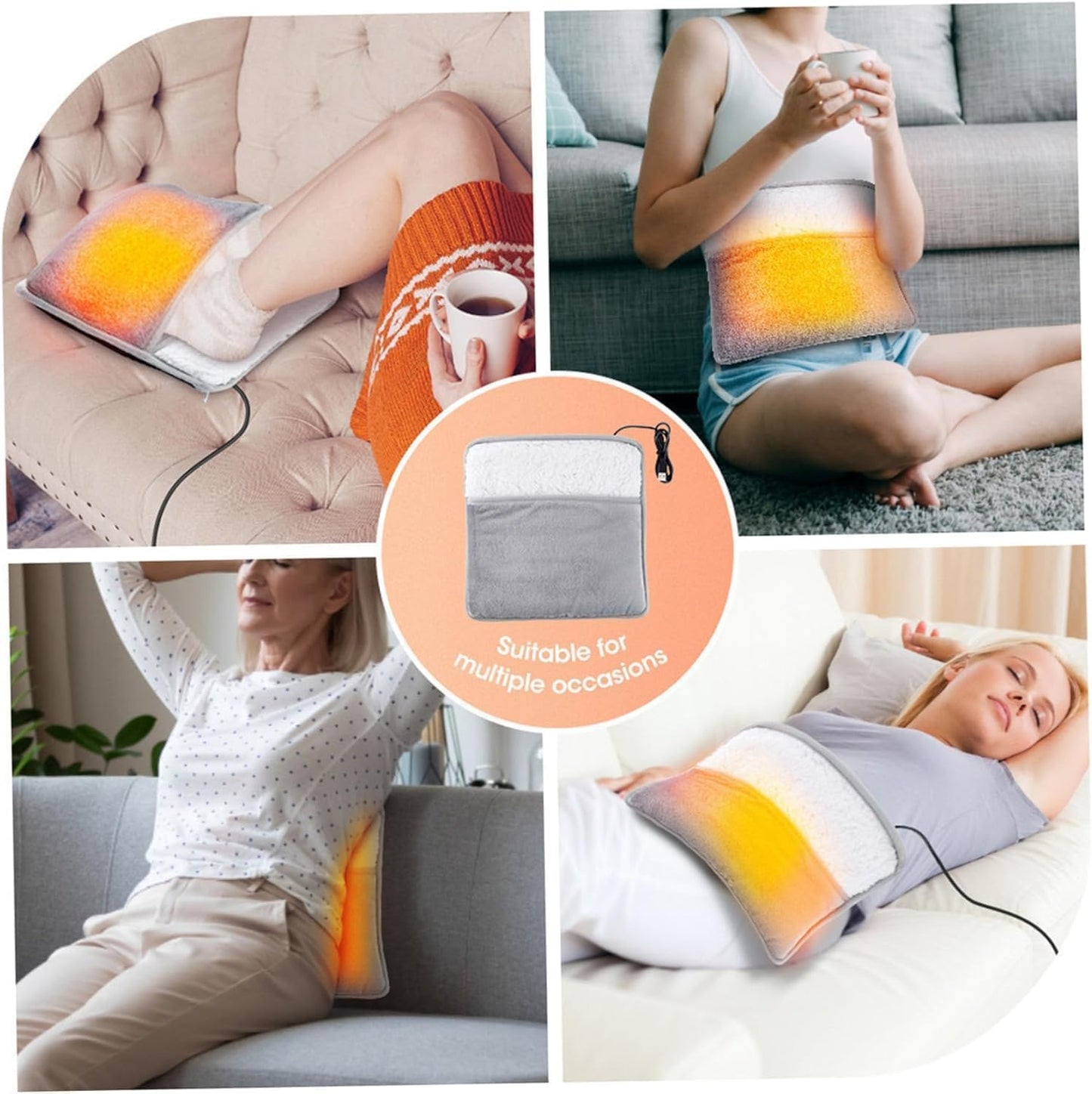 Electric Heated Foot Warmer Heat Therapy with USB